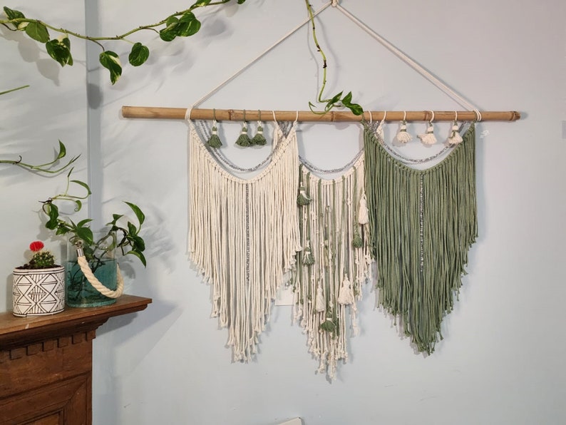 Large Macrame Headboard Wall Hanging Wall Art Etsy