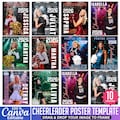 Cheerleader Poster Canva Editable Template, Canva Editable Cheerleading Banners, Senior Cheer Team  Poster, Custom Cheer Digital Background