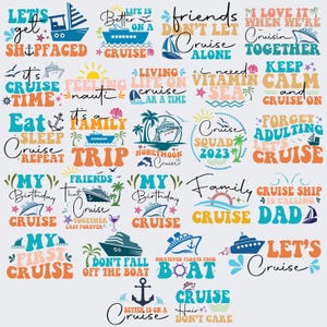 24 Cruise Retro Svg Bundle, Cruise Ship png Design, Family Cruise Bundle, Cruise Quotes Svg, Sublimation Cruise Svg, Cruise Beach Svg, Cut
