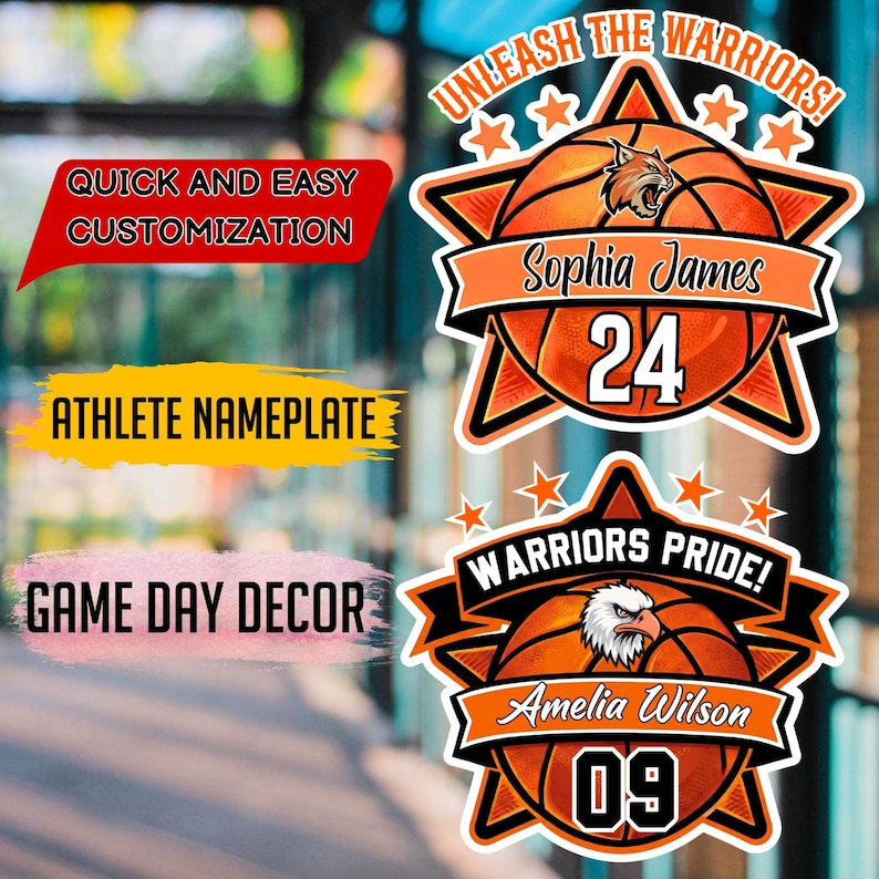 Basketball Player Locker Sign Template, Canva Editable Basketball Pep ...