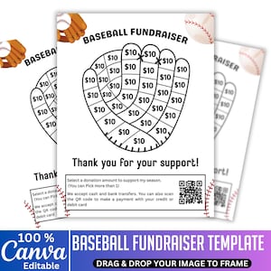 Editable Fill My Baseball Fundraiser Template, Baseball Sponsor My Season Template, Baseball Fundraiser, Color My Baseball Fundraising Form