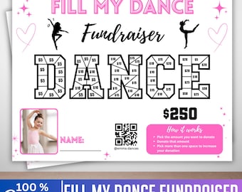 01 Fill My Dance Fundraiser Canva Editable Template, My Season Fundraiser Dance Team, Sponsor My Season Fundraiser Design, Digital Download