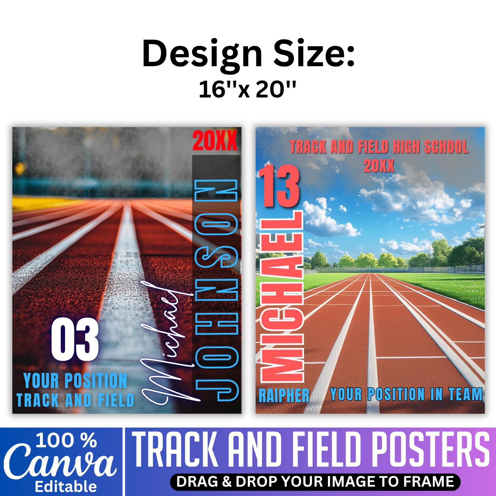 Track and Field Posters Template, Canva Editable Track Sports ...