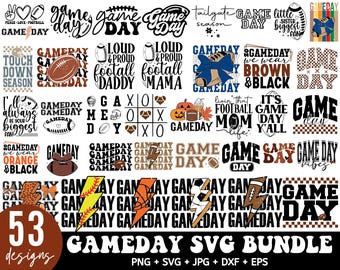 53 Gameday Svg Bundle, Game Day Vibes Svg, Game Day Shirt Design, Football Season svg, Football Game Day Svg, Instant Download