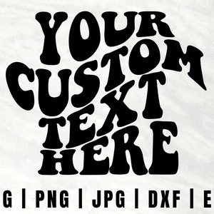 Texte ondulé personnalisé Svg, svg lettres ondulées personnalisées, svg polices ondulées personnalisées, svg empilé ondulé personnalisé, police ondulée personnalisée, svg rétro ondulé personnalisé, png