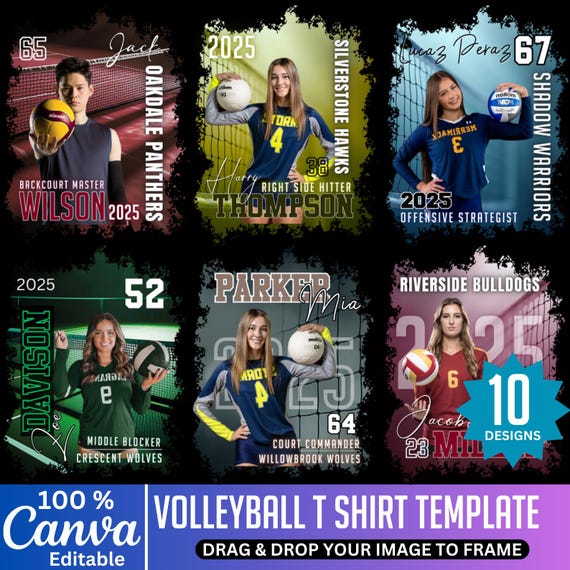 Volleyball T Shirt Canva Template, Volleyball Bootleg Design, Volleyball Editable Canva Designs, Personalized High School Sport Sublimation