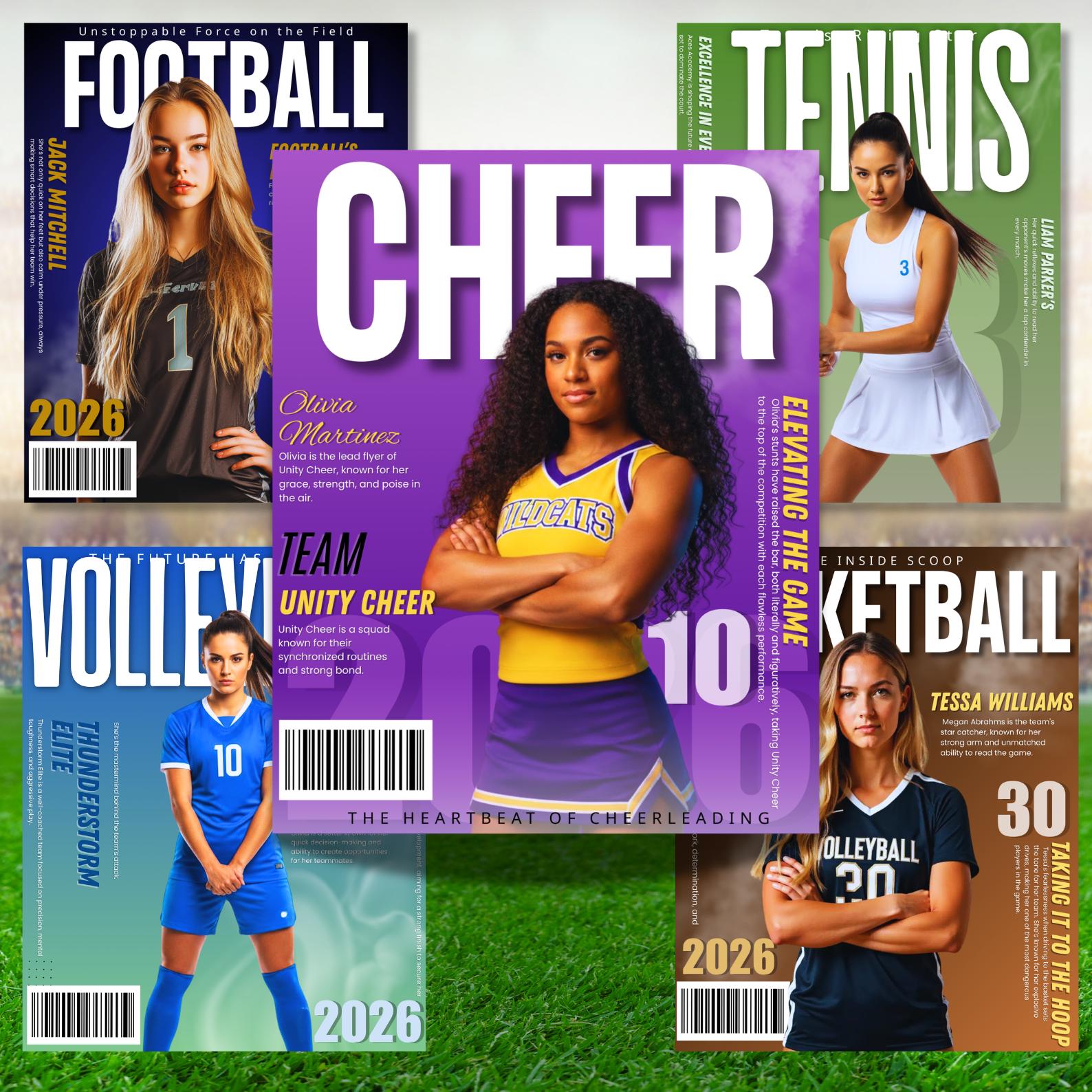 Sports Magazine Cover Template, Canva Editable Cover Template ...