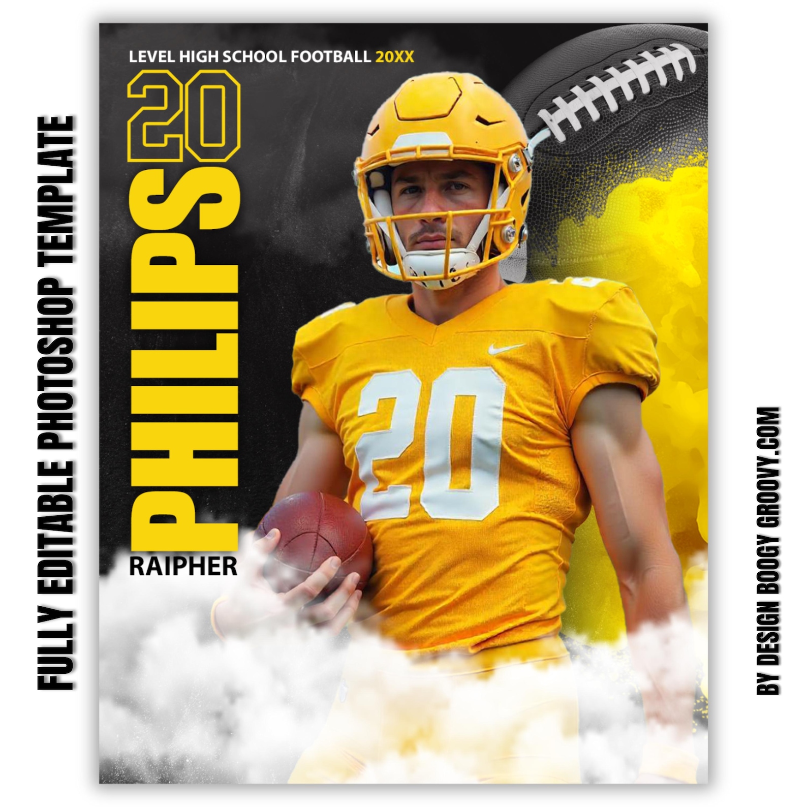 Photoshop Football Poster Templates Football Photoshop Template