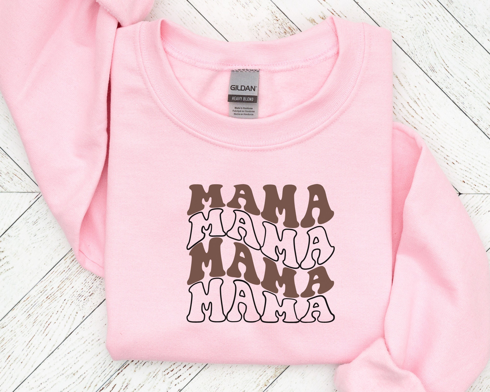 Mama Svg Trendy Retro Mom SVG Stacked Mama SVG Sweatshirt - Etsy