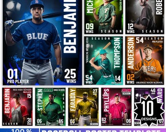 Baseball Posters Template, Canva Editable Sports Poster Design, Printable Baseball Wall Art, Sublimation Poster Background, Digital Download