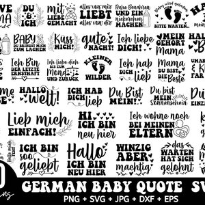 Deutsch Baby Zitat Plotterdatei Svg-bundel, Baby Meilenstein Runden Plotterdatei SVG, Baby Junge Svg-bundel, pasgeborene Zitat Clipart