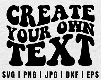 Custom Wavy Letters Svg, wave font quote, Wavy Alphabet Graphic Files, Customized Retro Wavy Text Svg, Colorful Stacked Wavy Letters