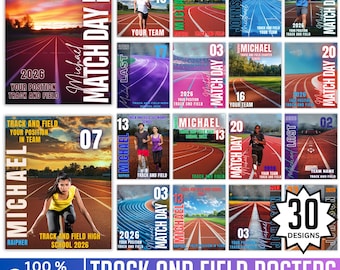 Track and Field Posters Template, Canva Editable Track Sports Background, Track and Field Memory Mate, Athletics Event, Running Team Banner