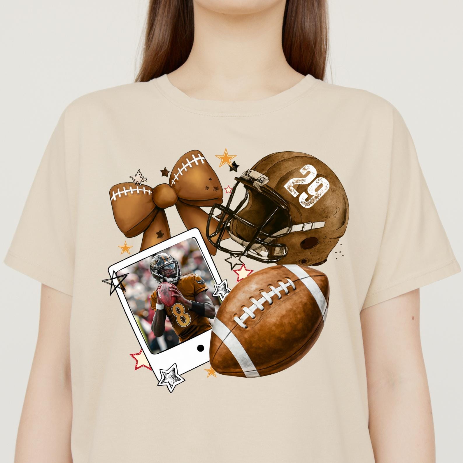 Fall Football Photo Insert Bundle, Canva Editable Photo Insert Designs ...