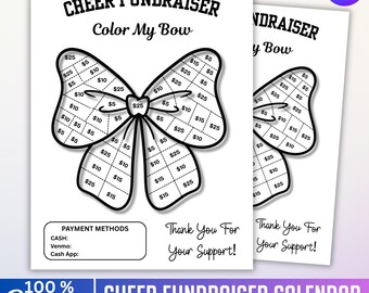 Cheer Bow Fundraiser Template, Canva Editable Cheer Fundraiser Flyer, Cheerleading Donation Sheet, Fill My Bow, Team Fundraising, Digital