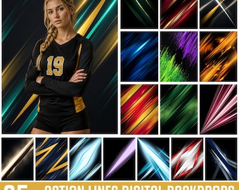 85+ Action Lines Digital Backdrops, Sports Photography Backgrounds, Dynamic Motion Effects, Football Basketball Photo Composite, Digital