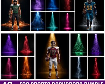 40+ Fog Sports Backdrops Bundle, Stadium Light Backgrounds, Smoke Sports Photography Backdrops, Sports Photo, Digital Download