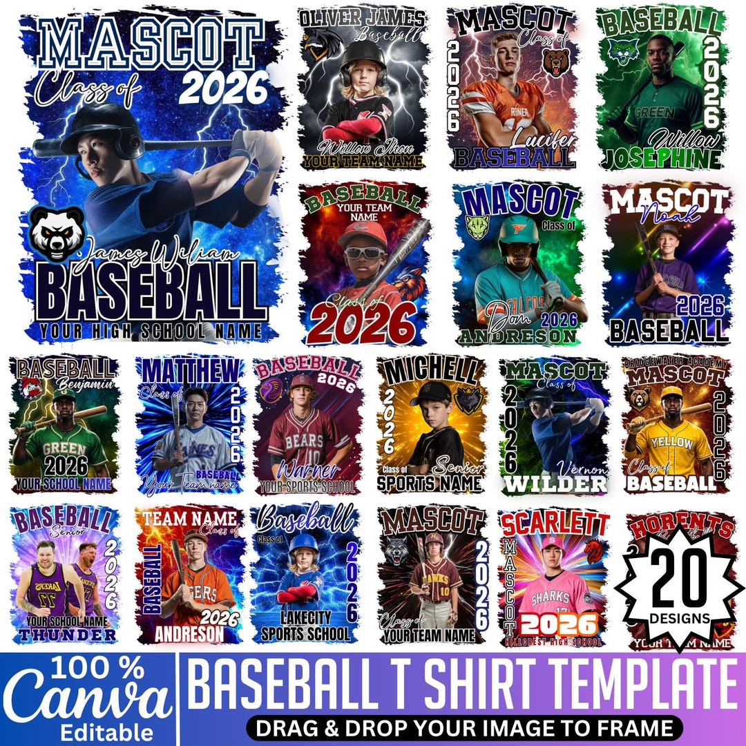 Baseball T Shirt Template, Canva Editable Sports Shirt Design, Custom ...