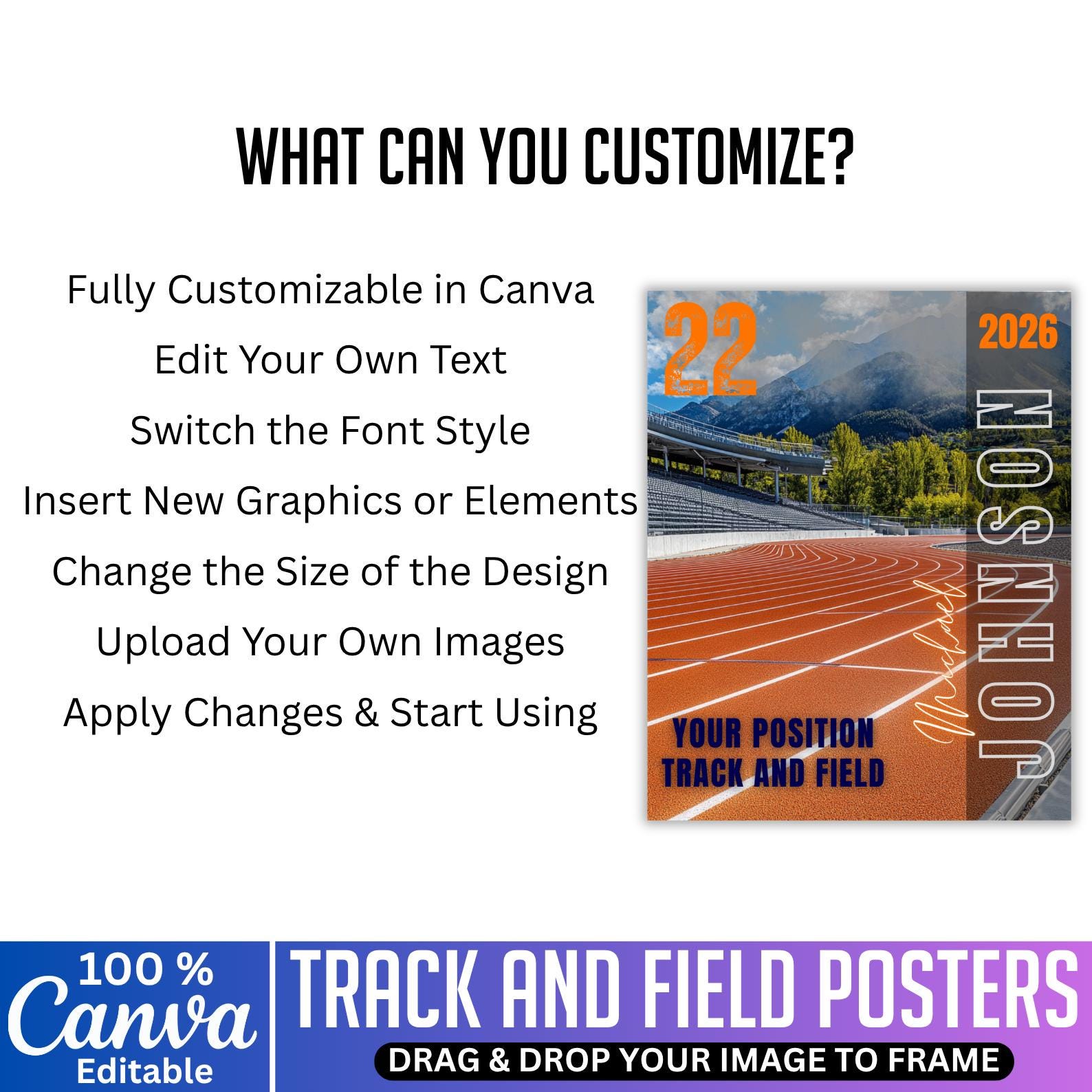 Track and Field Posters Template, Canva Editable Track Sports ...
