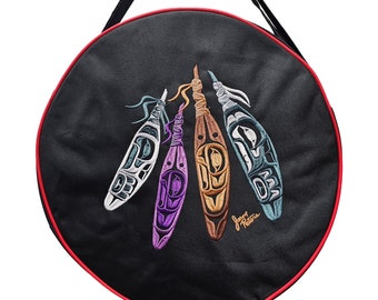 Four Feathers Drum bag by Jason Peters