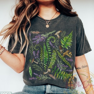 Fern Shirt, Forester Shirt, Comfort Colors®  Ferns t shirt, Fern Botanical Tshirt, Gardening Shirt, Plant Shirt, Nature Shirt, PNW Shirt