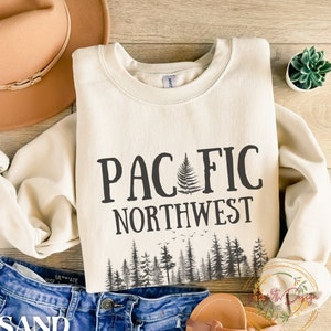 Pacific Northwest Crewneck Sweatshirt, Pacific Northwest Shirt, Pnw Sweatshirt, PNW Hoodie, Camping Sweatshirt, pnw Sweater, onw Gift