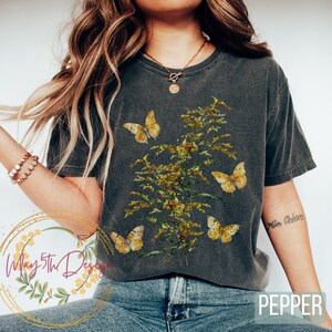 Butterfly Shirt, Butterflies Comfort Colors Graphic Tee, Spring and Summer Tees, Shirt for Nature Lovers, Cute Floral Butterfly T shirt