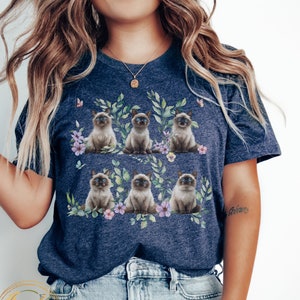 Siamese Cat T Shirt, Siamese Cat Shirt, Siamese Cat Gift,  Cat Shirt, Siamese Cat Cottagecore Shirt, Siamese Cat Mom, Siamese Cat Owner