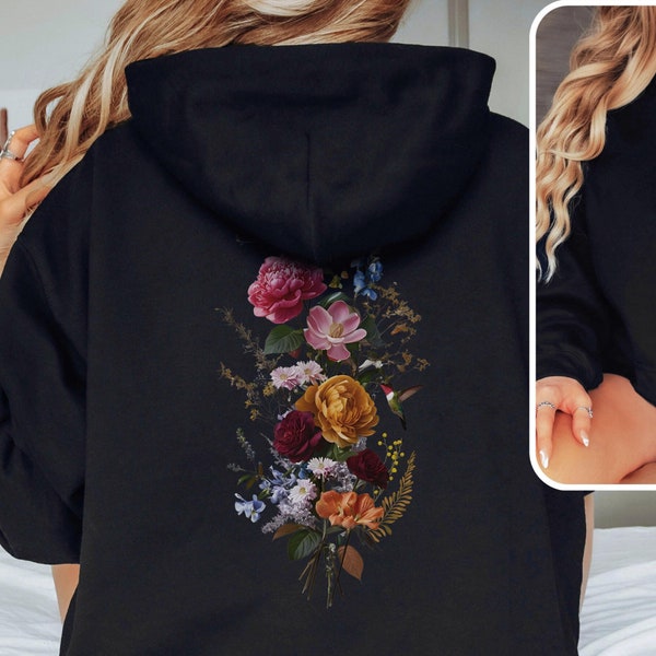 Tapestry Birds House Floral Full Zip Hoodie