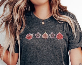 Fig Shirt, Fruit Shirt, Fruit,  Graphic Tshirt, Fig Graphic Shirt Design, Fig Tees for Women, Aesthetic Shirt, Vegetable Shirt, Fruit Print