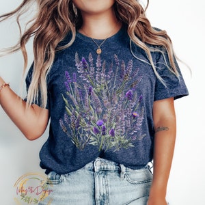 Camisa Cottagecore vintage, camisa Boho Wilflowers, camisa de flores botánicas vintage, camisa de jardinería, camisa de la naturaleza, camisa amante del jardín