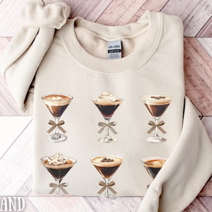 Espresso Martini Sweatshirt, Espresso Martini Shirt, Tini Time, Espresso Shirt, Cocktail Sweatshirt, Coquette Bow Sweatshirt, Coquette Shirt