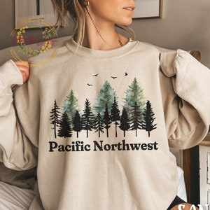Pacific Northwest Sweatshirt, PNW Crewneck Sweatshirt, Pacific Northwest Shirt, PNW, Oregon Shirt, Pnw State Crewneck, Mountain Pullover