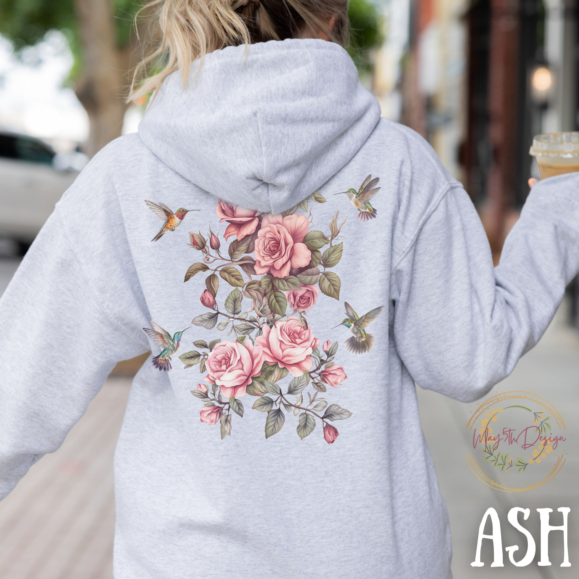 Deer Blossom Tree Pattern Print Women Pullover Hoodie