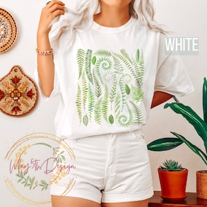 Forester Shirt, Fern Print Shirt Goblincore Fern Botanical Nature Plant