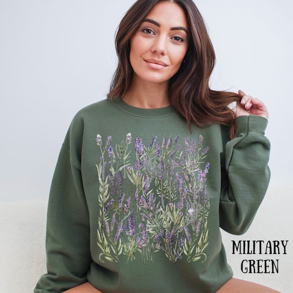 Vintage Pressed Floral Sweatshirt Floral Cottage Core Crewneck Sweatshirt Oversized Vintage Botanical Wildflower Shirt Pullover for Women Etsy Ireland