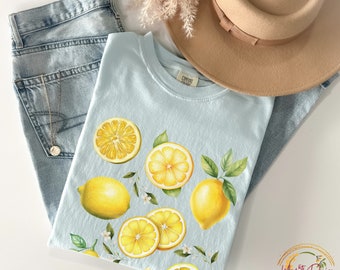 Lemon T-shirt, Lemon Shirt, Lemon Fruit Shirt, Lemon Graphic Print