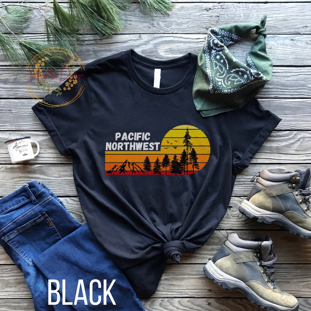 PNW Shirt, Camping Shirt pnw t-shirt pnw Camisas para mujeres Pacific ...