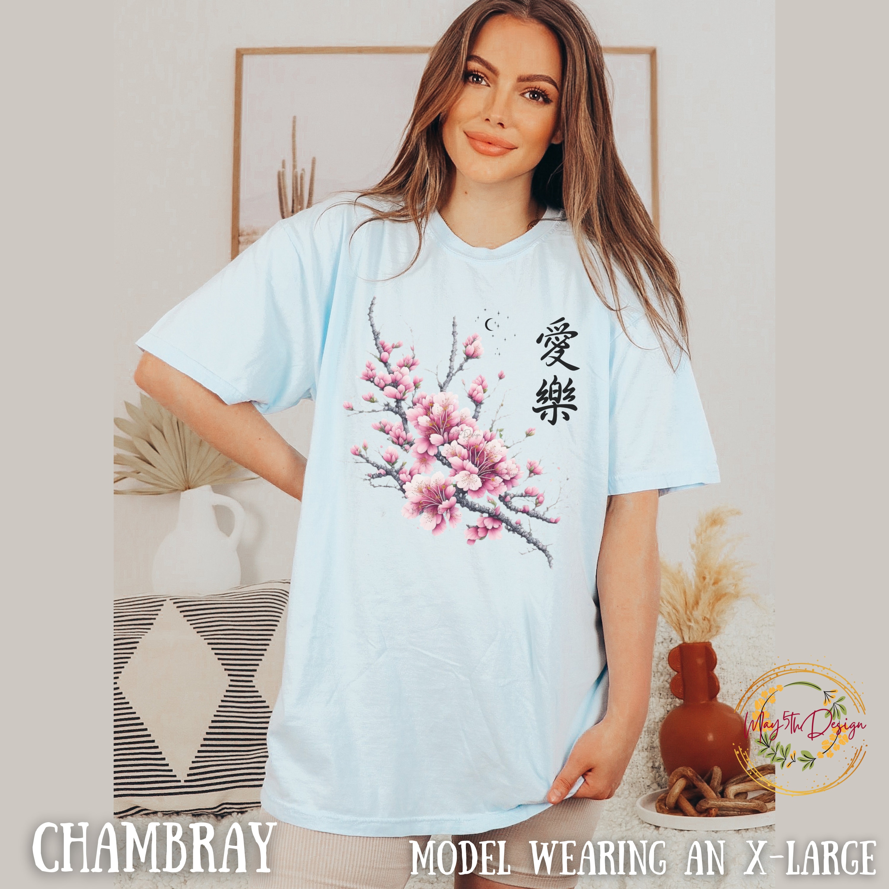 トップス tree & moon Embroidery Shirt - Sakura il_1080xN.5898123533_219i.jpg