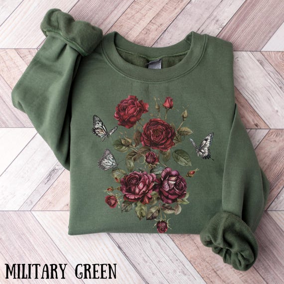 Sudaderas Rosas Bordadas Sudaderas Con Flores Bordadas Sudadera