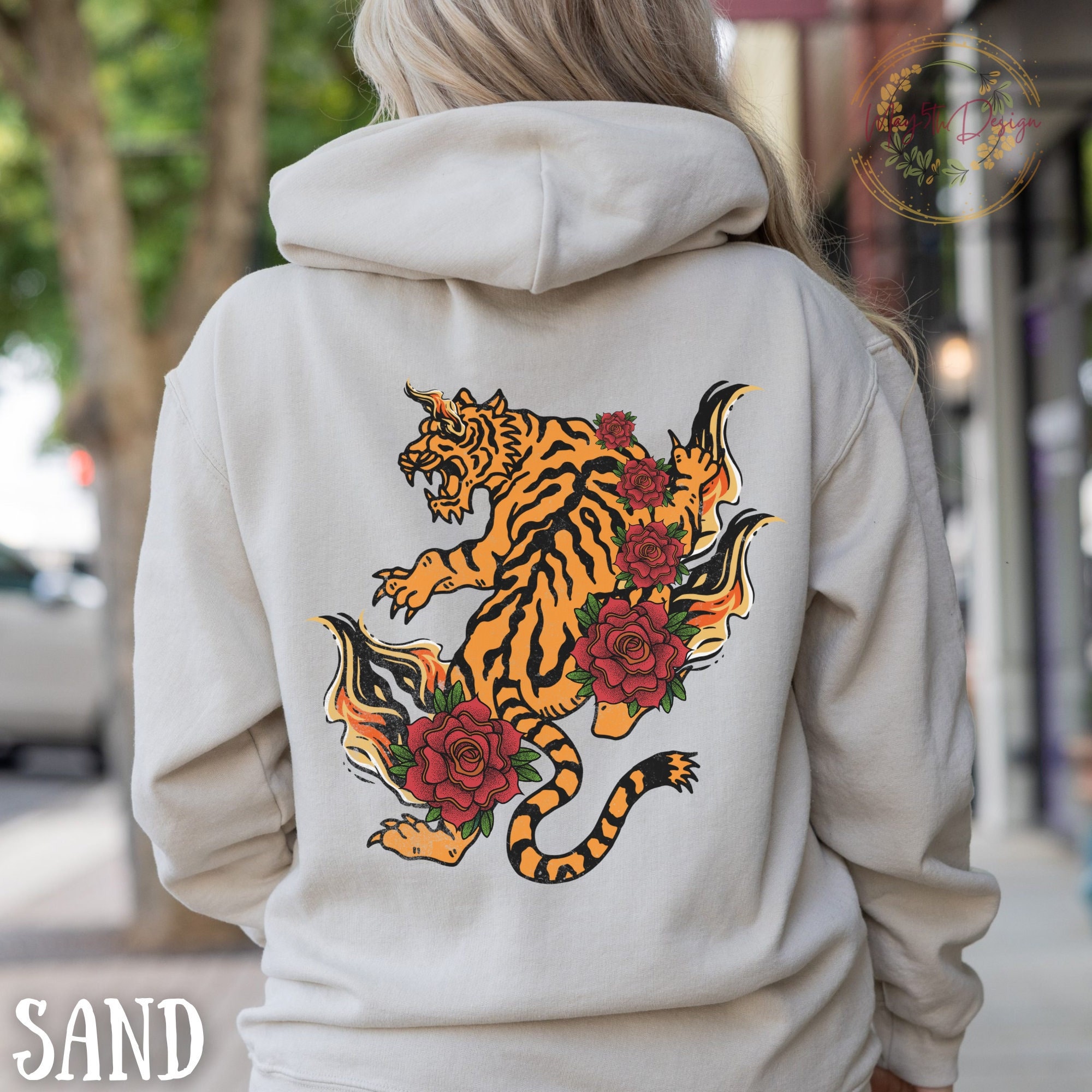 White Tiger Hoodie Etsy UK