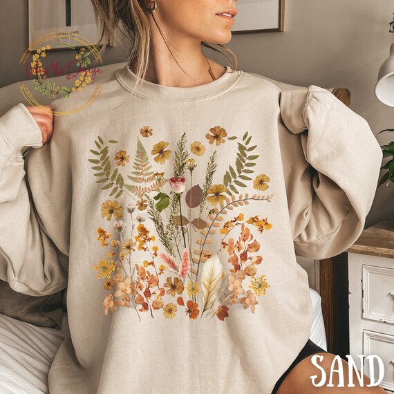 Floral crewneck sweatshirt hotsell
