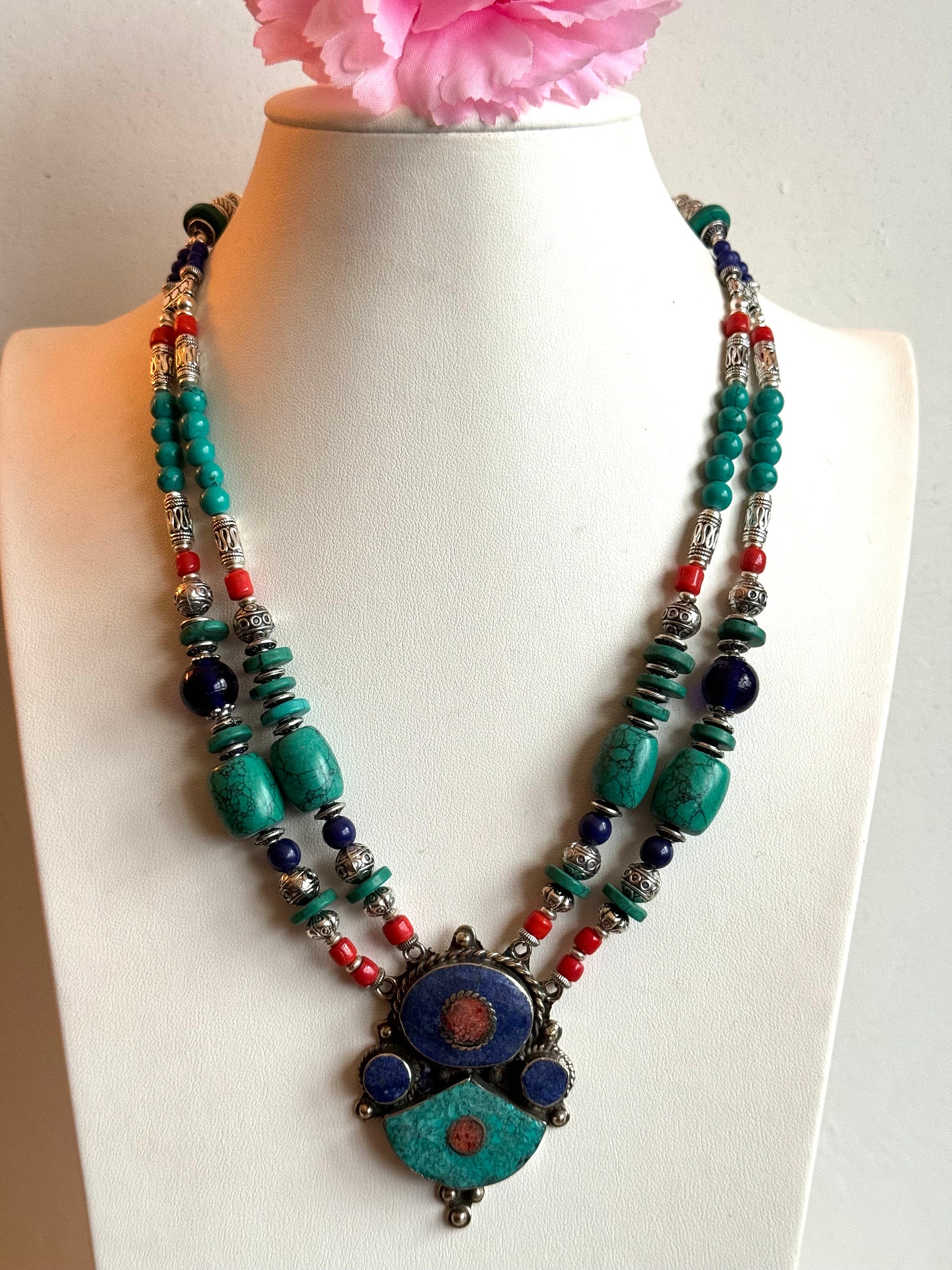 【a-70】　Old new Tibetan style necklace Vintage Tibetan Necklace – World Woven