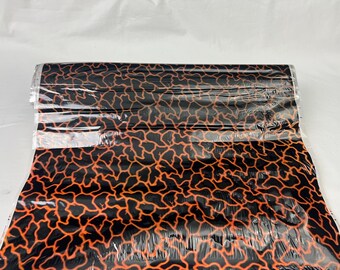 Hydrographics Film Water Transfer Oranje en Zwart Verlichting Transparant Wrap 0,5m x 80m+