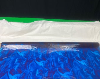 Hydrographics Film Water Transfer Blue Vapor Rookwolk Transparant Wrap 1m x 40m+