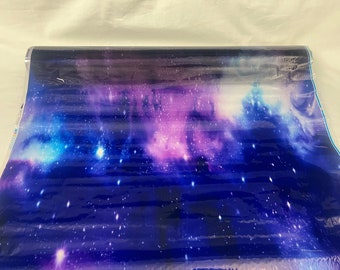 Hydrographics Film Water Transfer Purple Nebula Space Galaxy Storm Transparante verpakking 0,5 m x 40 m+