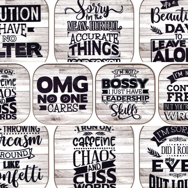 Funny Coasters - Etsy