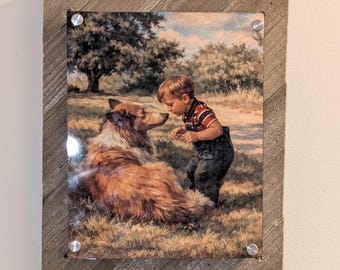Custom Metal Photo with rustic wood frame