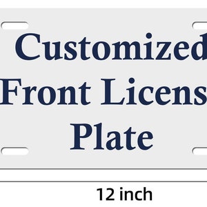 Custom Front License Plate - Etsy
