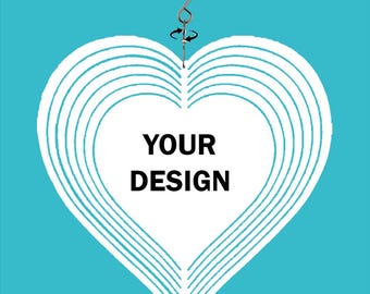 Custom Heart Shaped Wind Spinner